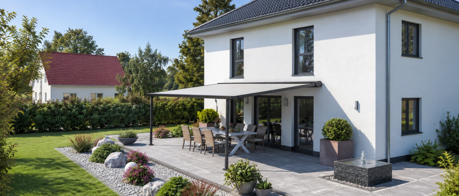 Markise auf einer Terrasse für Privatkunden